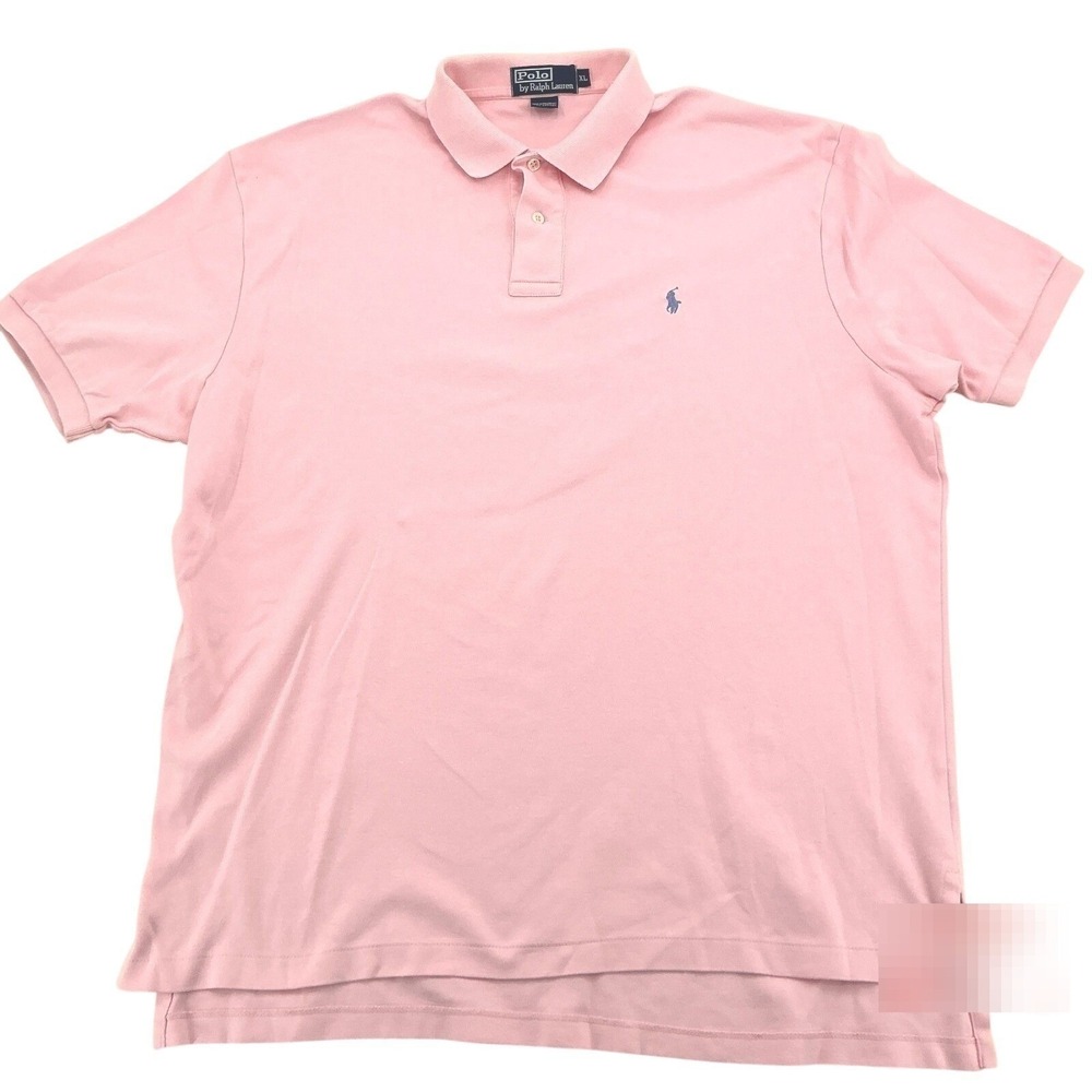 Vintage Polo Ralph Lauren Shirt Mens XL Pink Cotton Short Sleeve Preppy Y2K